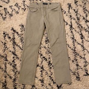 Khaki Straight Leg Pants